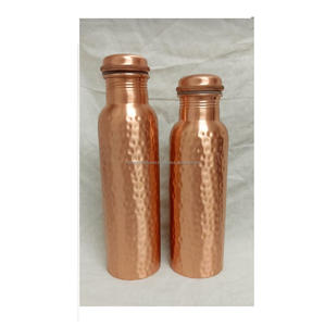 Bouteille d'eau en cuivre pur 32oz - 1 litre bouteilles d'eau en métal réutilisables motivantes avec des avantages naturels pour la santé à boire - Product Image 2