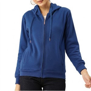 Womens Knitted Cotton Fleece Full <b>Zip</b> <b>Hooded</b> Thick Warm Long Sleeve Casual Streetwear Solid Color Winter Autumn Spring - Product Image 5