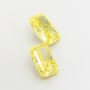 5 paires de diamants jaunes fantaisie CVD cultivés en laboratoire pour la fabrication de bijoux pour femmes - Product Image 2
