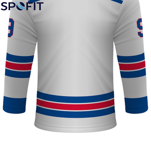 Maillot de hockey sur glace personnalisé en gros, impression par sublimation numérique, extensible dans quatre sens, séchage rapide, 100% polyester respirant - Product Image 3