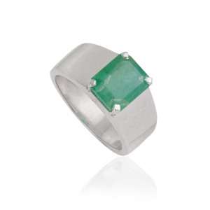 8x10 mm Natural <b>Emerald</b> Gemstone Vintage Style 925 Sterling <b>Silver</b> Unisex Signet <b>Ring</b> Handmade Jewelry - Product Image 3