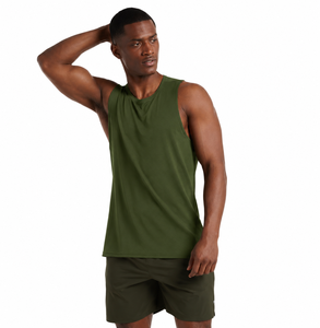 High Quality Breathable Quick Dry Eco-Friendly Wide Shoulder Fitness <b>Singlet</b> Gym Fitness Tops Loose Muscles Camisole Sleeveless - Product Image 1