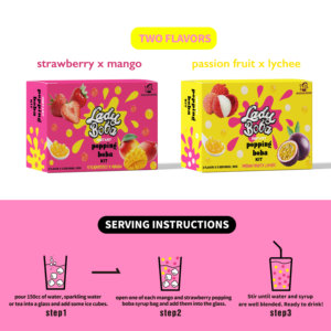 Kit professionnel de préparation de Bubble Tea avec des billes de tapioca éclatantes, emballage coloré et saveurs fruitées - Style instantané - Product Image 4