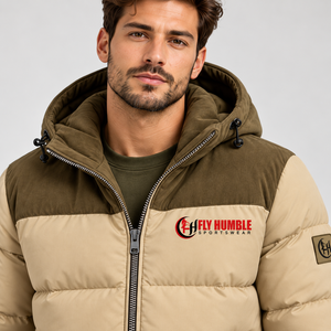 Chaqueta Acolchada con Capucha para Hombre FLY NUMBLE, Diseño Color Block, Abrigo de Invierno Cortavientos, Relleno de Poliéster, Estilo Casual, Corte Regular 2026 - Product Image 5