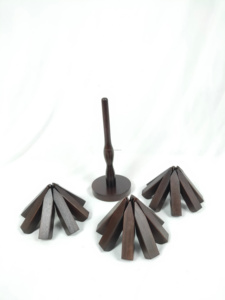 Juego de Salvamanteles Redondos de Madera Ecológicos, Personalizables, Resistentes al Calor, Posavasos, Soporte para Platos Calientes, Salvamanteles de Cocina, Estilo Indio - Product Image 5