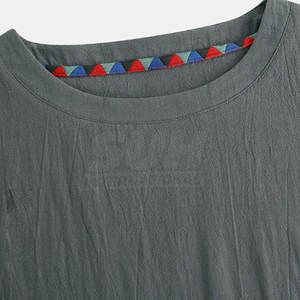 เสื้อยืดผู้ชายสีพื้น ผ้าฝ้าย 100% เป็นมิตรกับสิ่งแวดล้อม ระบายอากาศได้ดี แห้งเร็ว สวมใส่สบาย ไซส์ใหญ่ ทรงหลวม สไตล์ลำลอง พิมพ์ลาย ราคาประหยัด - Product Image 3