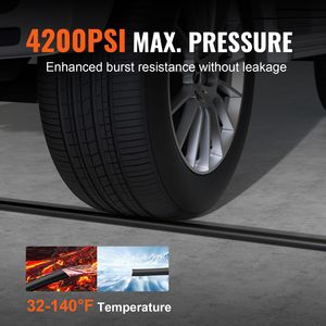 Nuovo Tubo Flessibile Anti-Piegatura da 30 Metri (100FT) con Filettatura in Ottone da 1/4'' M22 14mm per Idropulitrice, Sostituzione per la Maggior Parte dei Marchi di Idropulitrici - Product Image 5