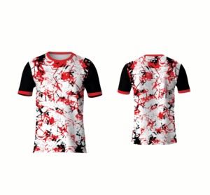 เสื้อยืดเปล่าแบบสปอร์ตสำหรับผู้ชายและผู้หญิง ผ้าเจอร์ซีย์โพลีเอสเตอร์ 100% พิมพ์ลายดิจิทัลตามสั่ง แขนสั้น เป็นมิตรกับสิ่งแวดล้อม - Product Image 3