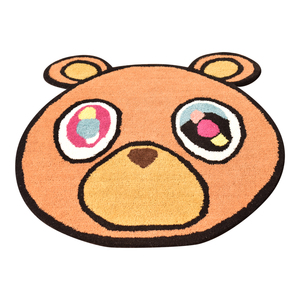 พรมขนสัตว์อะคริลิกรูปสัตว์ถักมือแบบกำหนดเอง Kanye Graduation Dropout Bear Carpet Hypebeast สำหรับตกแต่งบ้าน - Product Image 4