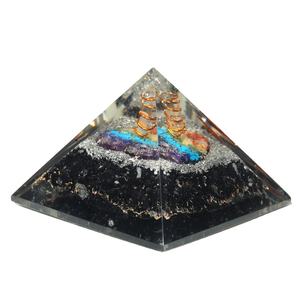 Premium Quality Feng Shui Inspired Carved Eco-Friendly Home Decoration Natural Aquamarine Flower Agate Selenite <b>Orgone</b> <b>Pyramid</b> - Product Image 6
