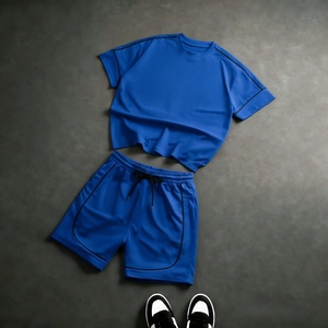 L ow Price Mens Summer Shirt and Short Set Tracksuit 100% Cotton T Shirt and Mesh Shorts Set Men Wear T Shirt With Shorts - Product Image 6