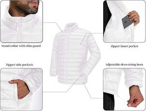 Factory Direct Custom Men's Puffer Jacket Lightweight Full Zip <b>Quilted</b> <b>Winter</b> Coat with Hood Wholesaler and Supplier - Product Image 3