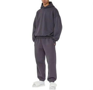 Conjunto de sudaderas con capucha extragrandes y corte holgado para hombre, fabricadas en Pakistán, 100% algodón, estilo holgado, chándal de tela gruesa para mí. - Product Image 5