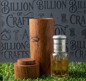 Coffret Cadeau en Bois Personnalisé pour Bouteille d'Huile Attar, Emballage de Style Arabe, Étui en Forme de Baril - Product Image 3