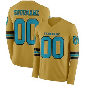 Camiseta de Fútbol OEM para Hombre, Manga Larga, Impresión por Transferencia de Calor, Personalizable con Nombre del Equipo y Logotipo (Manga Derecha/Manga Izquierda/Frente) - Product Image 1