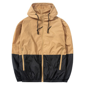 Windbreaker <b>Jacket</b> <b>Waterproof</b> <b>Lightweight</b> Hooded Hiking <b>Breathable</b> Polyester Reversible Zipper Thin - Product Image 1