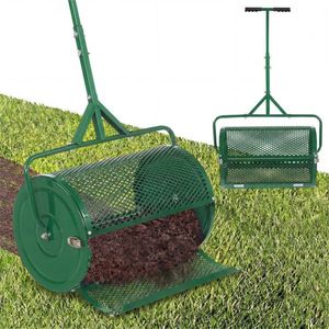 Spargitore per Prato da 24 Pollici per Terriccio, Sabbia e Fertilizzante, Spargitore di Compost con Rete da 0,75 x 0,5 Pollici, Verde - Product Image 1