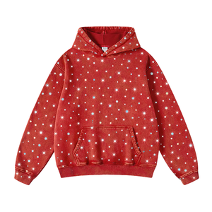 Sudadera con Capucha Unisex de Alta Calidad con Pedrería, Sudadera Personalizada, Estilo Casual Urbano, Felpa, Talla Grande, 100% Algodón, Tipo Canguro - Product Image 2