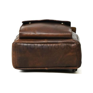 Unisex Luxury Leather <b>Backpack</b> Lightweight Zipper Spacious Interior Multiple <b>Compartments</b> Strong Build for Business Travel - Product Image 6