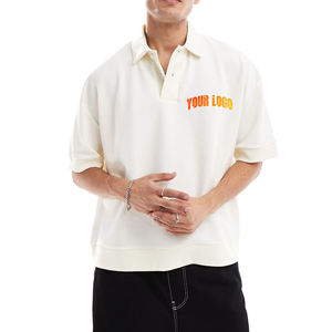 เสื้อโปโลแขนสั้นผ้าฝ้ายพรีเมียมสำหรับทุกเพศ เสื้อยืดโปโลคุณภาพสูงสำหรับผู้ชาย เสื้อโปโลเปล่าสไตล์สตรีทแวร์ลำลองสำหรับผู้ชาย - Product Image 2