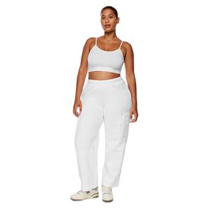 Pantalon Cargo de meilleure qualité en tissu polyester avec cordon de serrage et poche de différentes couleurs pour femmes - Product Image 1