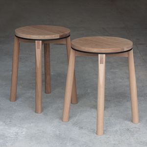 Tabouret en bois industriel, construction robuste, design simple, mobilier polyvalent pour restaurants, bars et espaces commerciaux - Product Image 4