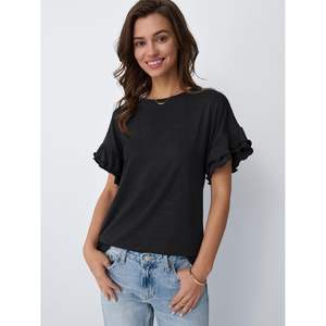 2025, camisetas bonitas para mujer, trajes de moda de verano 2025, camisas informales elegantes de manga corta con cuello redondo, ropa de moda de seda de talla XL - Product Image 1