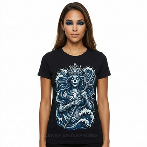 เสื้อยืดลายกราฟิกสไตล์วินเทจสีเข้มแนวสปิริตชวล ทรงโอเวอร์ไซส์ ผ้าฝ้าย สำหรับผู้หญิง ราคาโรงงาน - Product Image 2