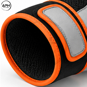 Nouveauté : Gants d'assemblage orange et gris personnalisés avec un panneau ergonomique, une garniture brillante et une fixation réglable pour le poignet - Product Image 6