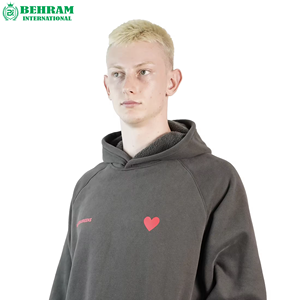 Sweat-shirts à capuche thermiques personnalisés avec logo frontal, en strass, coupe oversize, grandes tailles, 100 % coton, écologiques, unisexe, pour l'hiver, vente en gros - Product Image 6