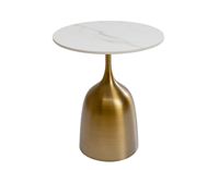 Table basse en métal et marbre au design incroyable avec plateau en bois blanc chromé, utilisée pour la décoration du salon et du balcon, table d'appoint
