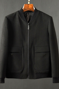 Chaqueta Acolchada con Capucha para Hombre, Color Verde Oliva, Corte Regular, Cierre Frontal con Cremallera, Cuello Alto, Forro de Algodón, Ropa Casual de Invierno, Color Sólido - Product Image 4