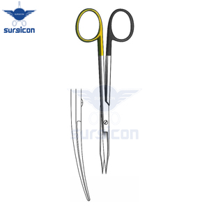 Ciseaux Goldman Fox 13 cm / 5-1/8 pouces, courbés, à lame dentelée, Super Cut TC, instruments chirurgicaux médicaux de précision - Product Image 3