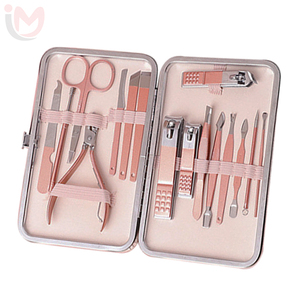 Professional 10 in 1 <b>Nail</b> <b>Kit</b> Stainless Steel Manicure Tools Set with Case Portable Grooming Beauty Accessories for Adults - Product Image 1