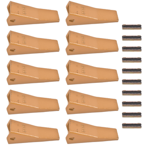 Set di 10 Denti per Benna in Acciaio Legato 23S Compatibili con Mini Escavatori Doosan, con Perni Flessibili 23TF/23FP - Product Image 2