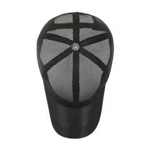 Gorra Trucker Urbana Negra de Malla, 6 Paneles, Ajustable, Unisex, Estilo Casual Urbano, Tejido Transpirable de Poliéster/Algodón - Product Image 5