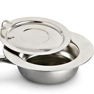 Tapa de Acero Inoxidable Premium para Cuenco de Cama Manual, Duradera y Reutilizable, Equipo Médico de Higiene para Pacientes Hospitalarios, DERMSI INSTRUMENTS - Product Image 4