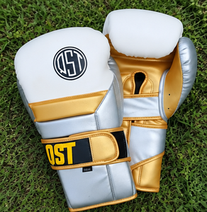 Gants d'entraînement de boxe professionnels en cuir PU, avec protection rembourrée des jointures, sangle de poignet réglable en Velcro, respirants - Product Image 5
