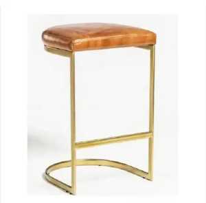 Modern Round Wooden Bar <b>Stool</b> Industrial Metal Wire Frame High Chair Minimalist Counter <b>Stool</b> for Cafe Home - Product Image 3
