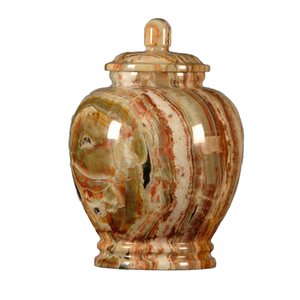 Professional Manufacture Decorative Onyx <b>Marble</b> Cremation Urn Artisan Crafted Memorial Ashes <b>Jar</b> Elegant Home Display - Product Image 3