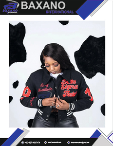 Delta |   Sigma |   Chaqueta Universitaria para Mujer Theta DST Sorority, Chaqueta Corta de Invierno de Poliéster/Algodón, Roja Clásica Bordada y Transpirable - Product Image 6