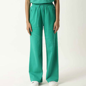 Pantalon de survêtement évasé pour femme, élégant, taille haute, jambe large, tissu confortable pour un usage quotidien - Product Image 6