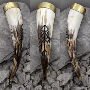 Cuerno Vikingo de Alta Calidad para Beber, Hecho de Cuerno Natural de Buey/Vaca Pulido, para Cerveza y Vino, Ideal para Entornos Tradicionales y Modernos - Product Image 4