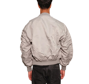 Chaqueta bomber satinada para hombre con cremallera, estilo urbano, muy vendida, con logo personalizado, chaqueta bomber de nailon para hombre - Product Image 2