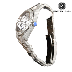 Montre-bracelet Hip Hop entièrement personnalisée en moissanite et diamants, bijou de luxe, cadeau pour les musiciens, les athlètes et les consommateurs avant-gardistes - Product Image 3