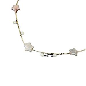 Collar de Perlas de Agua Dulce Barrocas, Cuentas Naturales Resistentes con Diseño de Estrellas Irregulares, Collar Tentación Cielo Estrellado - Product Image 4