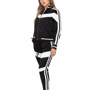 Women Two Piece <b>Tracksuit</b> Set Streetwear Jacket Pants Custom OEM Wholesale - Product Image 4