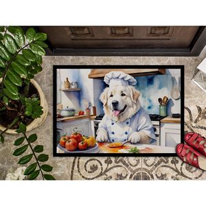 Great Pyrenees Chef Doormat Non-Slip Washable Low Pile 18H X 27W <b>Indoor</b> Outdoor Entryway Rug New Front <b>Door</b> <b>Mat</b> - Product Image 3