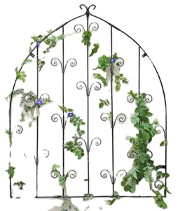 Enrejado de pared de acero suave personalizado ligero de estilo moderno recubierto de PVC negro para decoración de jardines y gestión de plantas - Product Image 1