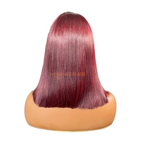 Pelucas Bob de Cabello Humano al por Mayor, Color Borgoña, 200g, Paquetes de Cabello Natural con Cierre de Encaje Suizo 2x6, Envío Rápido - Product Image 3